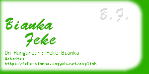 bianka feke business card